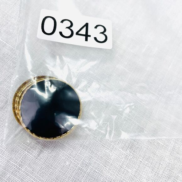 Vintage 80s Earrings Clip On Earrings Glam Black Gold Shiny Glam Vintage Modern - Picture 7 of 7